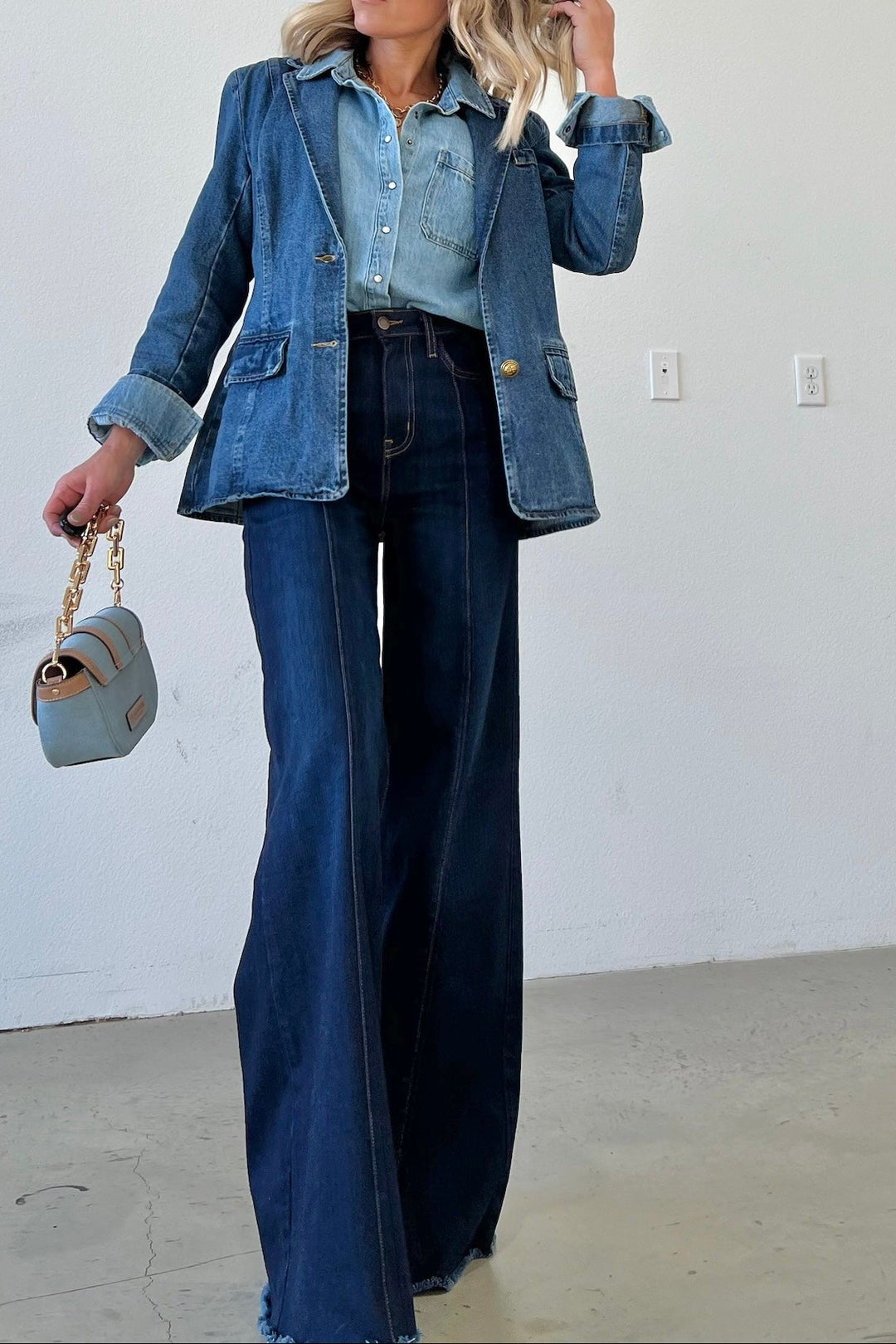 The Loretta Women's High Rise Trouser Jean in Dark Wash – The Good