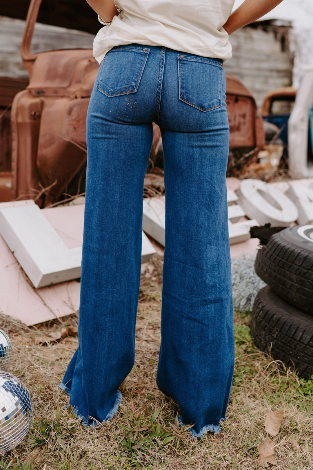The Loretta Women's High Rise Trouser Jean in Medium Wash – The